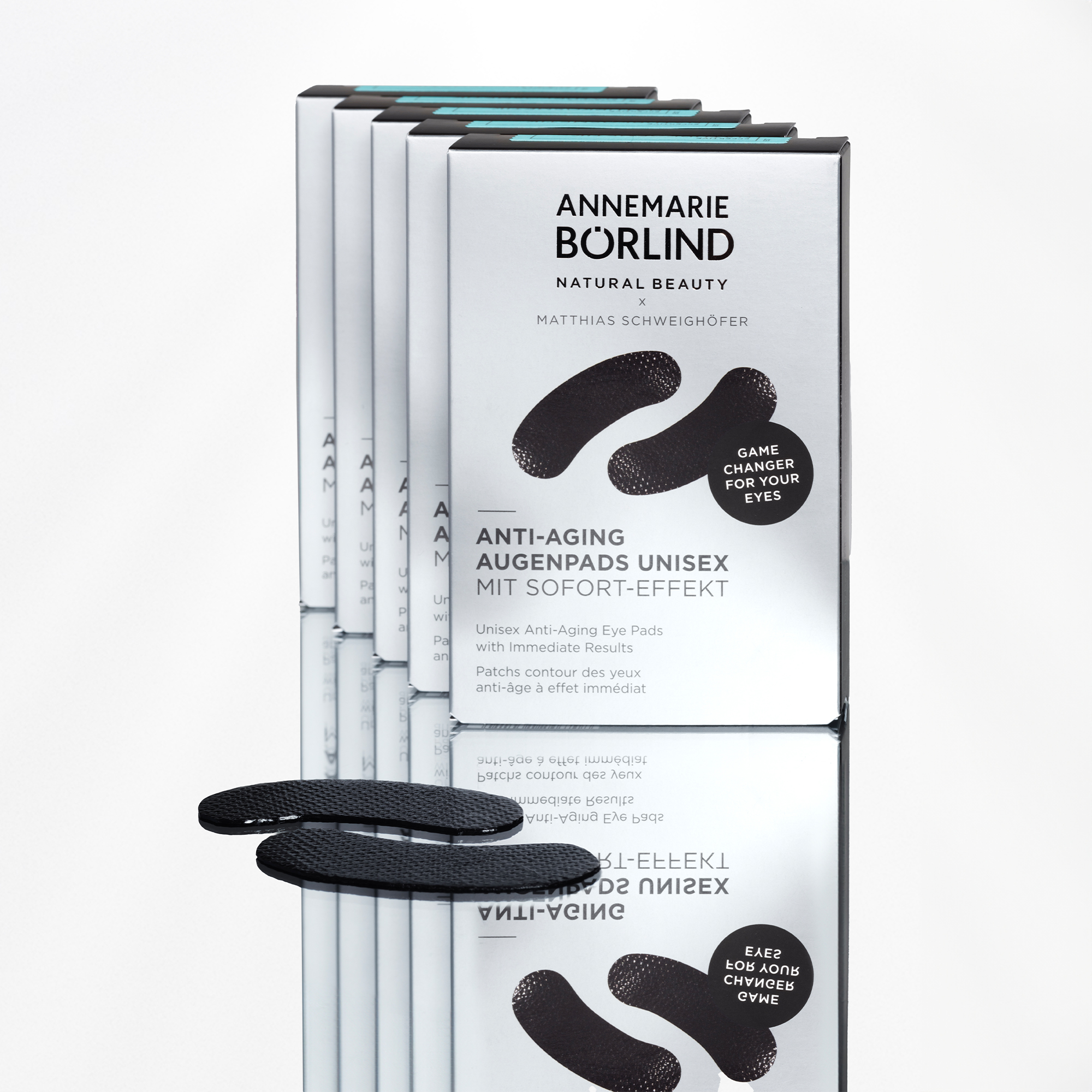 Anti-Aging Augenpads Unisex MIT SOFORT-EFFEKT - BLACK (5 x 2 Stück)
