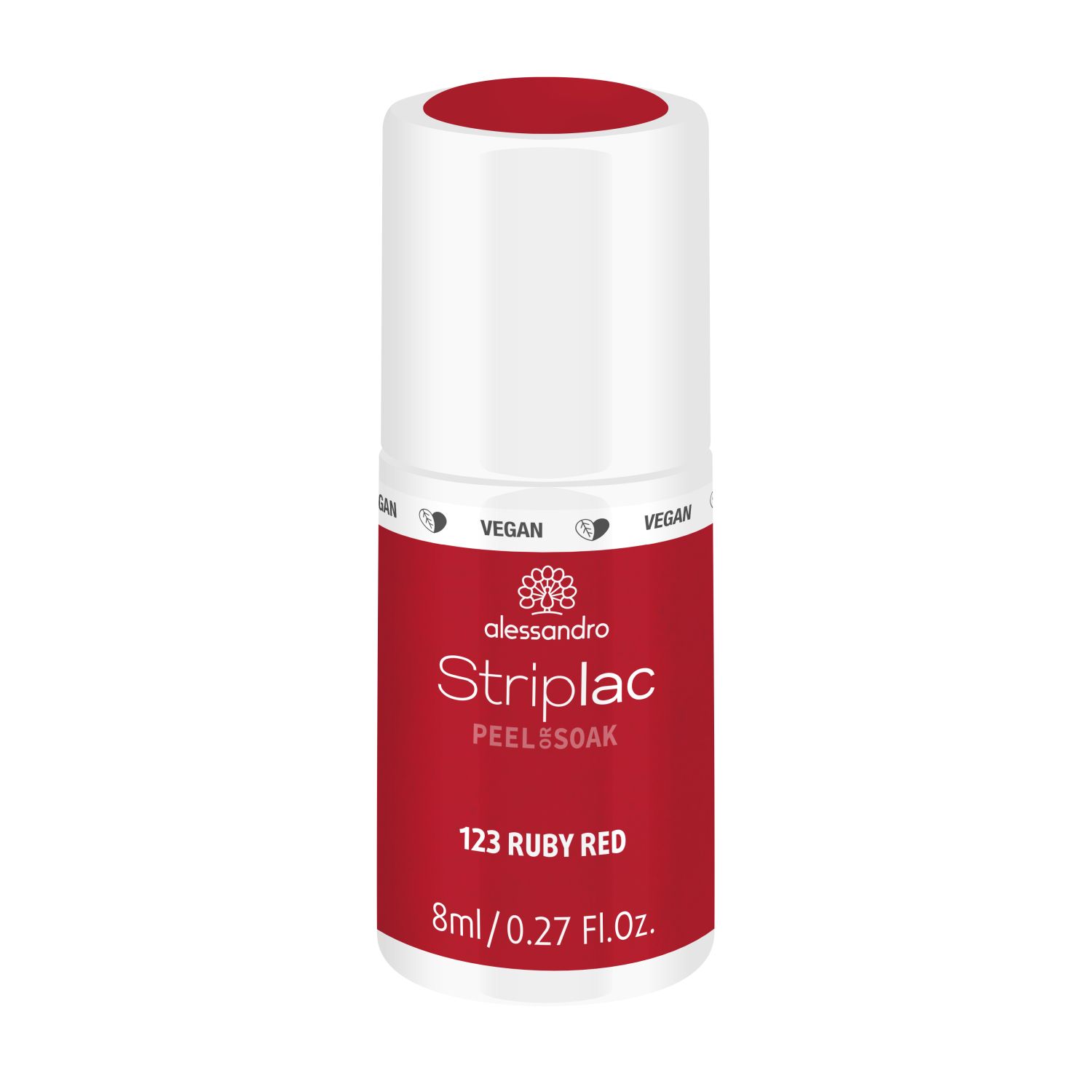 Striplac Peel or Soak 123 Ruby Red - Vegan