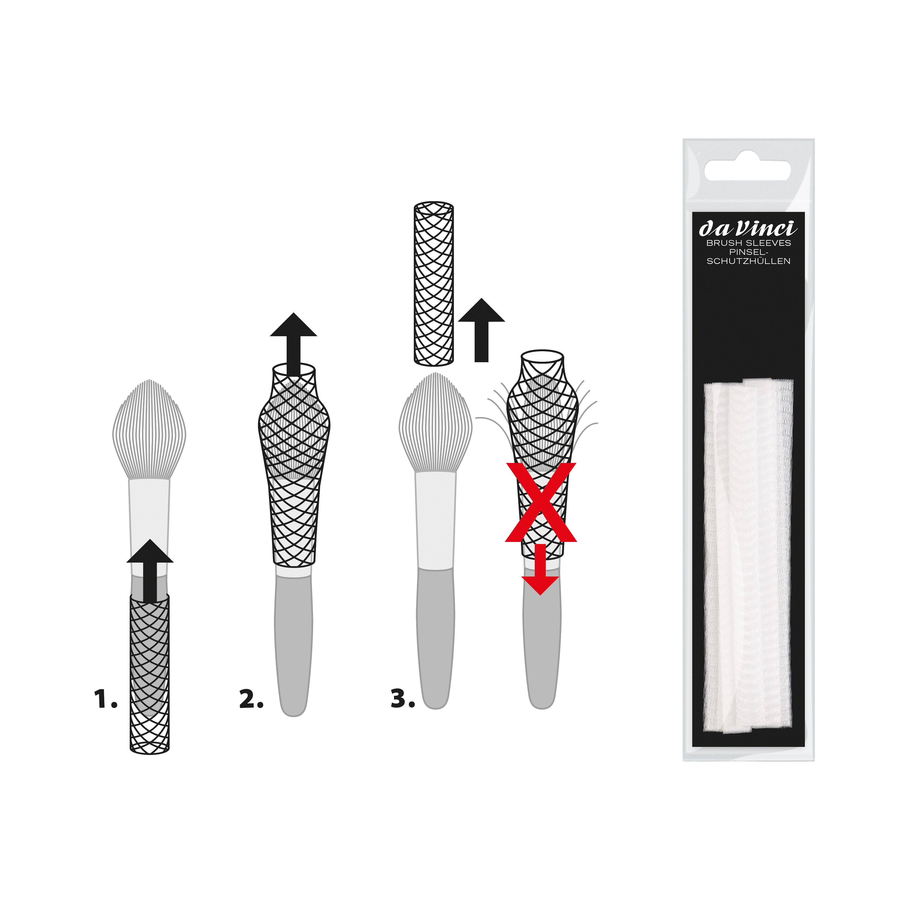 Pinselschutzhüllen - Set mit 12 Stk.