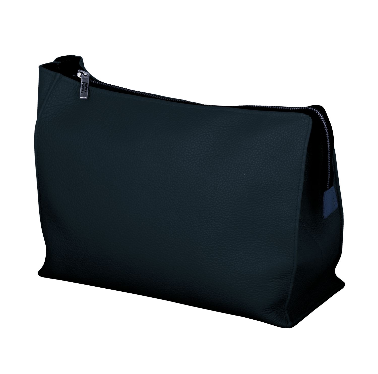 ERBE Kulturtasche Leder schwarz